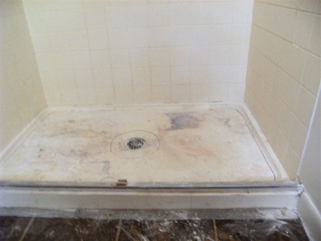 New Tub Shower Floors, How To Replace Plastic Shower Floor With Tile